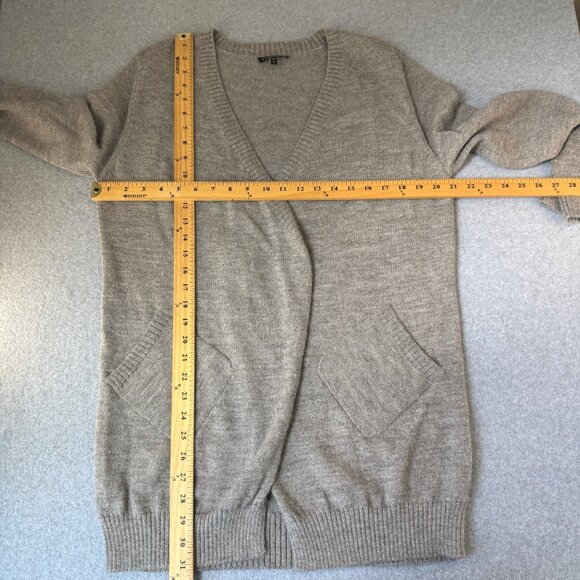 Eileen Fisher Women's Medium Gray‎ Cardigan Sweater Baby Alpaca Wool Open Front - Picture 3 of 16